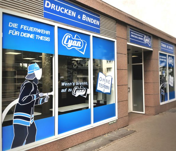 Außenansicht Copy Shop Cyan-Stuttgart West