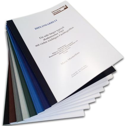 Softcover mit Folie - Standard – Oberfläche in matt und Leinenstruktur für Bachelorarbeit binden, Stuttgart
