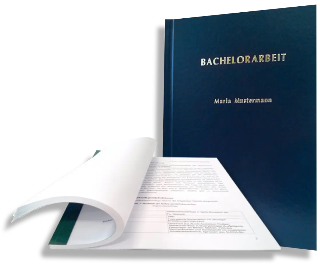 Bindung deiner Thesis als Hardcover oder Softcover